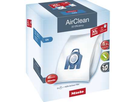 Miele Vacuum Bags XL Pack | GN AirClean 3D + 1 HEPA AirClean filter Online Hot Sale