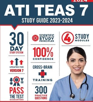 ATI TEAS 7 Study Guide: Spire Study System s ATI TEAS 7th Edition Test Prep Guide with Practice Test Review Questions for the Test of Essentia For Sale